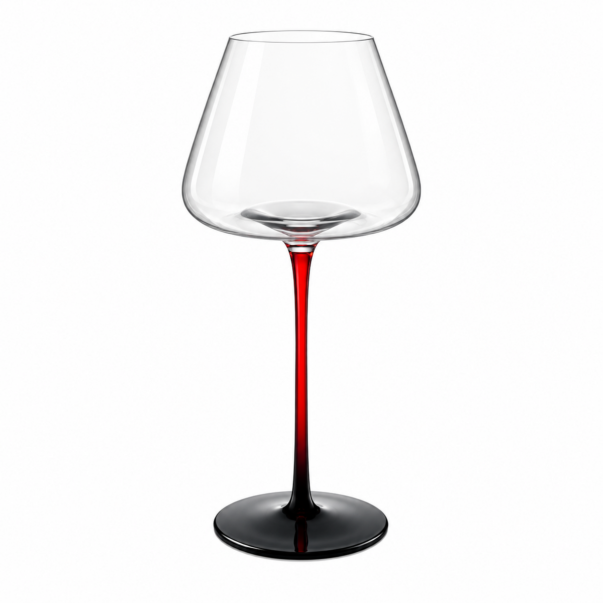 🍷 Wine Glass | Crystal-Style | Dinner Table | Gift for Hosts | Red Stem Charm