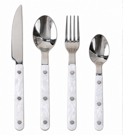 🍴 Flatware Set | Stainless Steel | Daily Dining | Gift for Homes | Pearl Handles