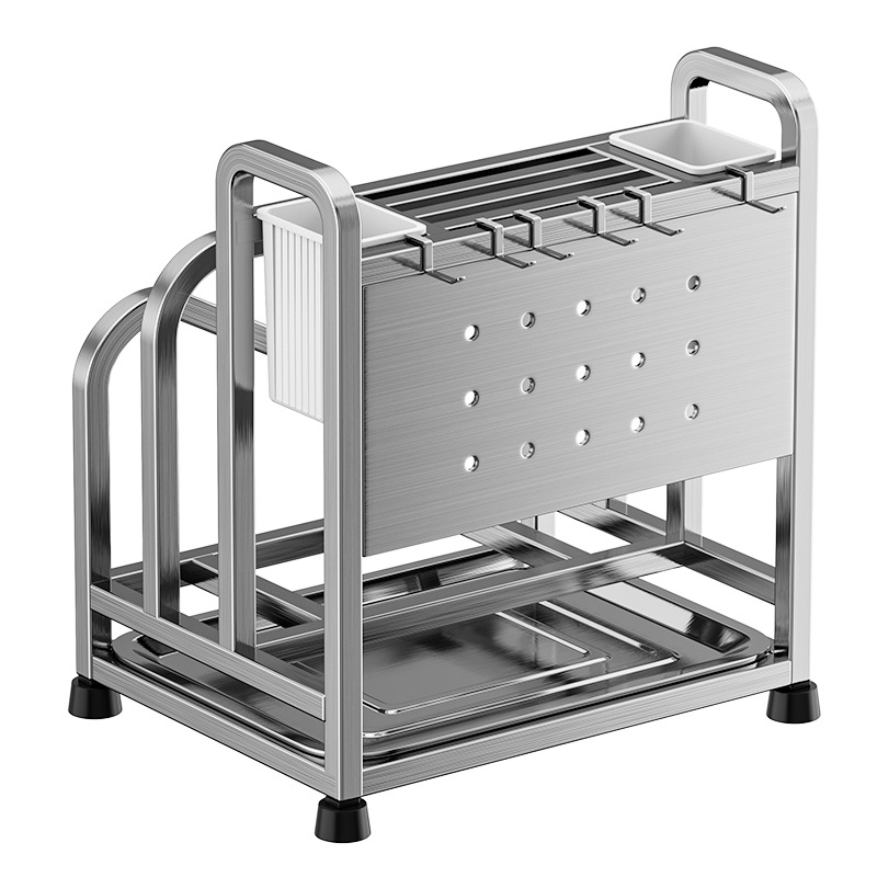 🔪 Knife Organizer | Stainless Steel | Kitchen Counter | Gift for Home Cooks | Sleek Storage