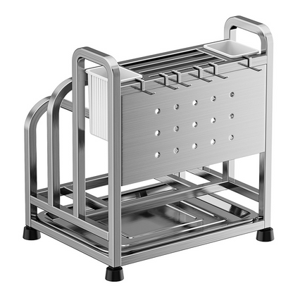 🔪 Knife Organizer | Stainless Steel | Kitchen Counter | Gift for Home Cooks | Sleek Storage