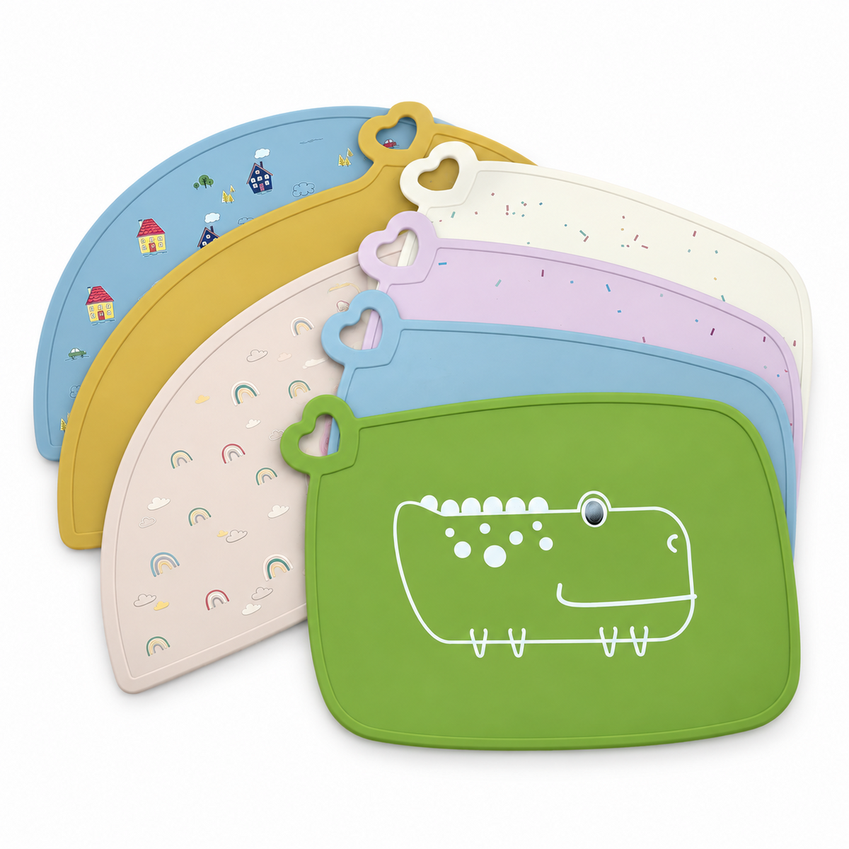 🌈 Placemats | Silicone | Family Dining | Gift for Parents | Playful Cartoon Designs