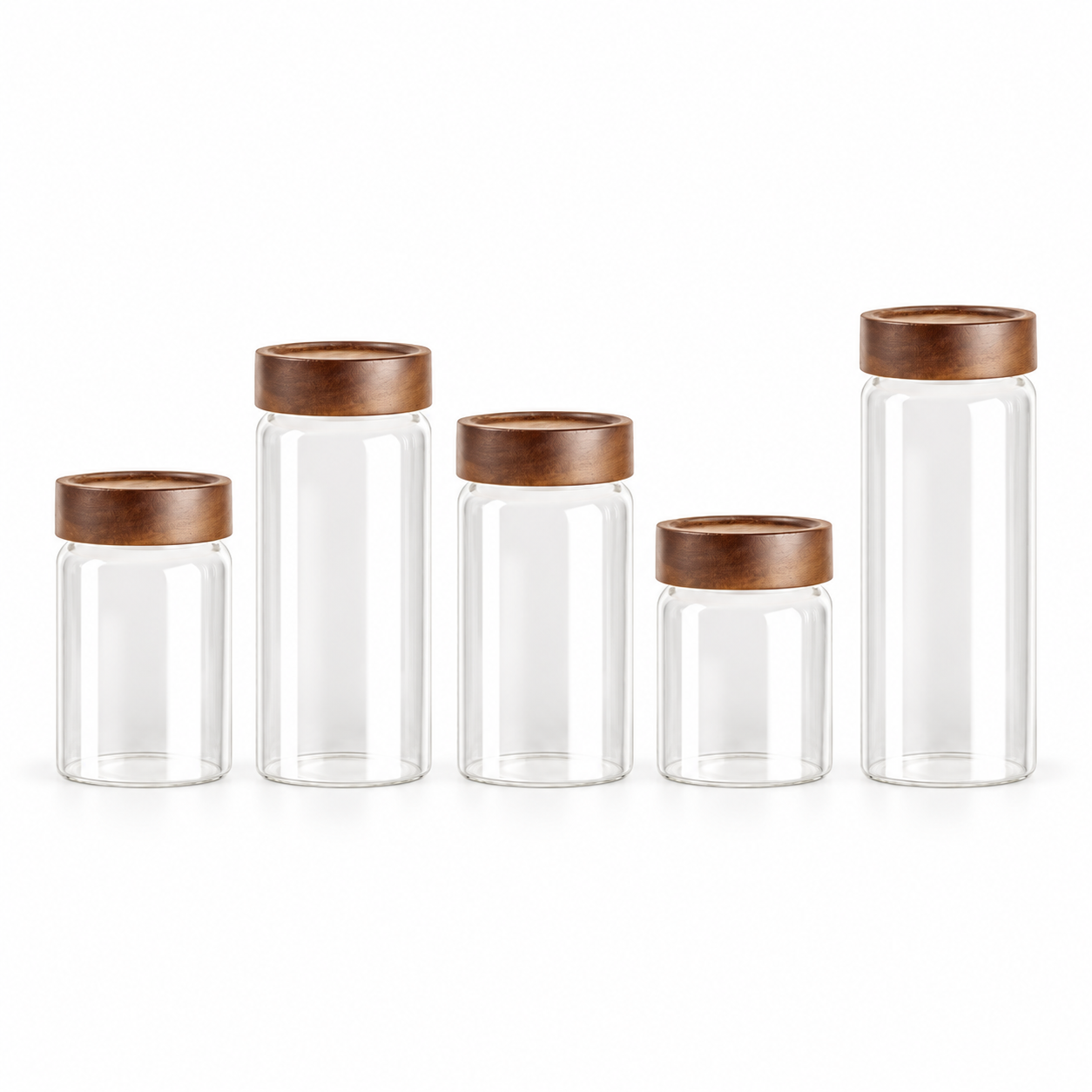 Glass sealed food jar*5