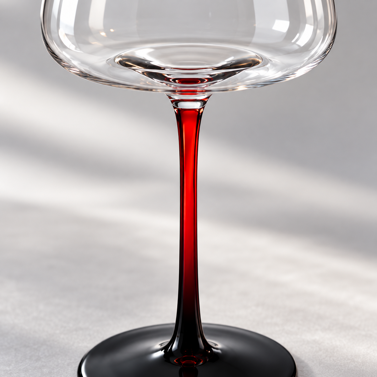 🍷 Wine Glass | Crystal-Style | Dinner Table | Gift for Hosts | Red Stem Charm