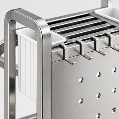 🔪 Knife Organizer | Stainless Steel | Kitchen Counter | Gift for Home Cooks | Sleek Storage