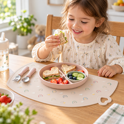 🌈 Placemats | Silicone | Family Dining | Gift for Parents | Playful Cartoon Designs