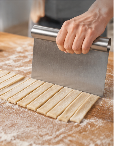 🥐 Baking Tools | Wood & Steel | Pastry Prep | Gift for Bakers | Embossed Patterns