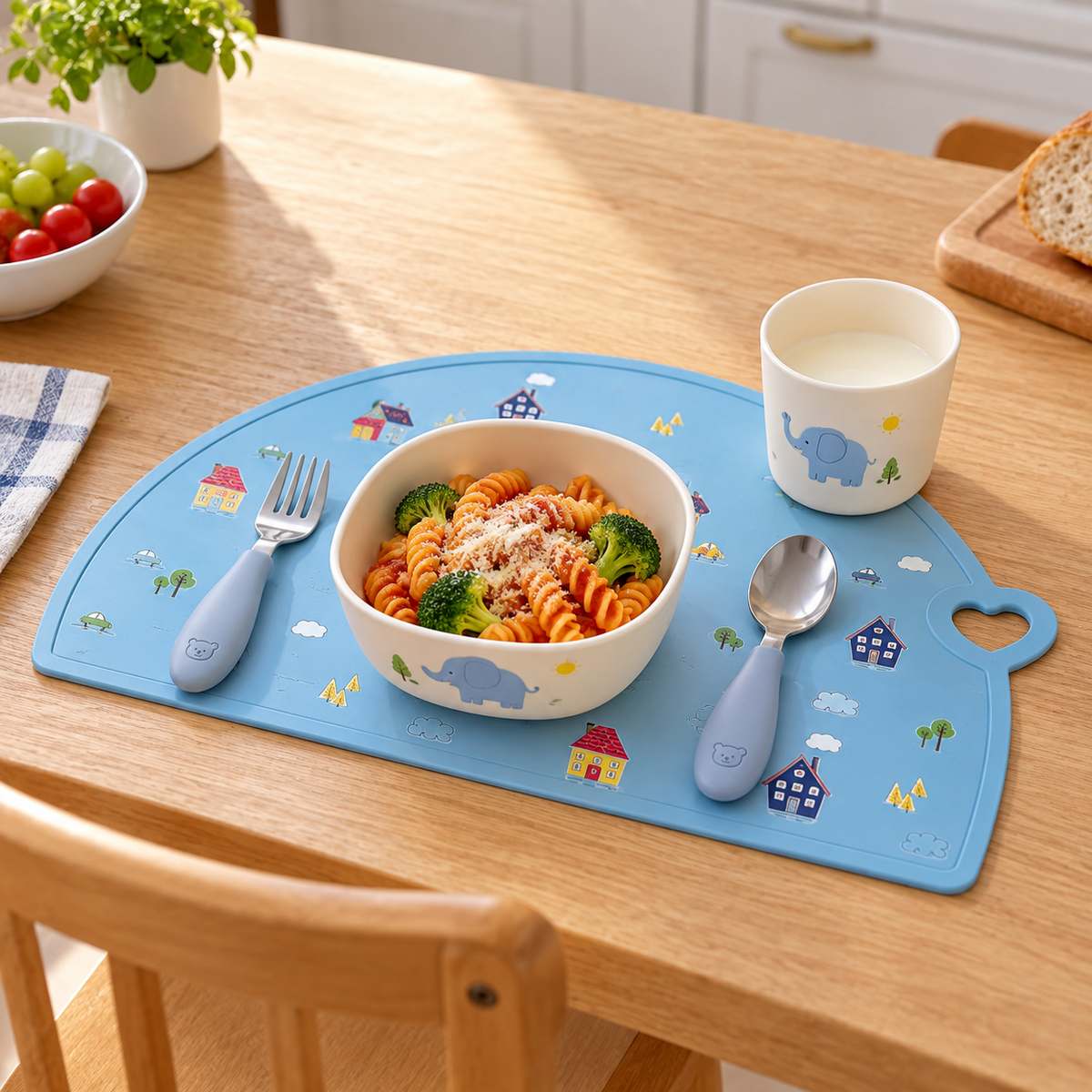 🌈 Placemats | Silicone | Family Dining | Gift for Parents | Playful Cartoon Designs