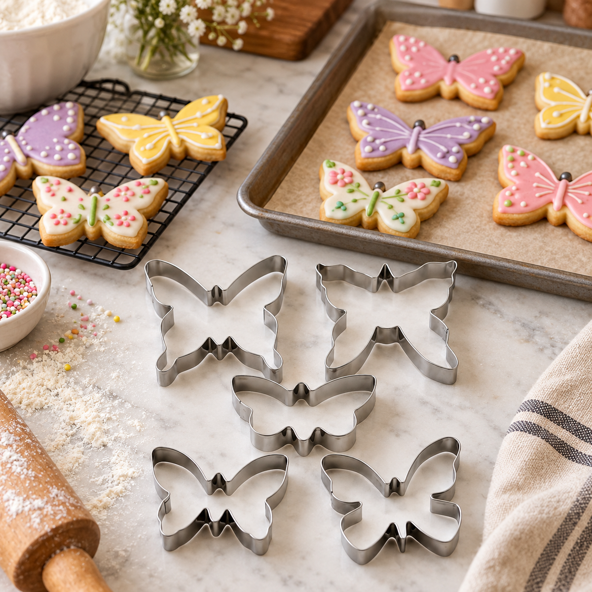 🦋 Cake Molds | Stainless Steel | Baking Fun | Gift for Bakers | Butterfly Shapes