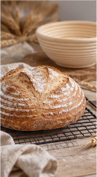 🍞 Bread Proofing | Rattan & Cotton | Home Baking | Gift for Bakers | Artisan Shape