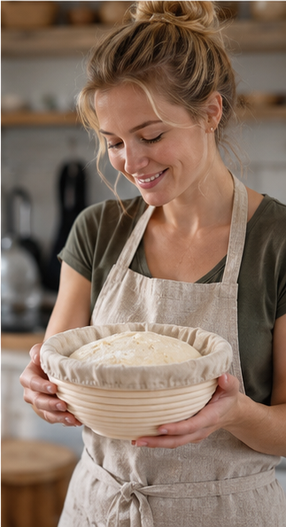 🍞 Bread Proofing | Rattan & Cotton | Home Baking | Gift for Bakers | Artisan Shape