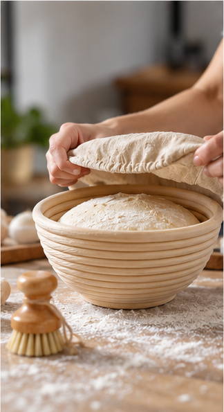 🍞 Bread Proofing | Rattan & Cotton | Home Baking | Gift for Bakers | Artisan Shape